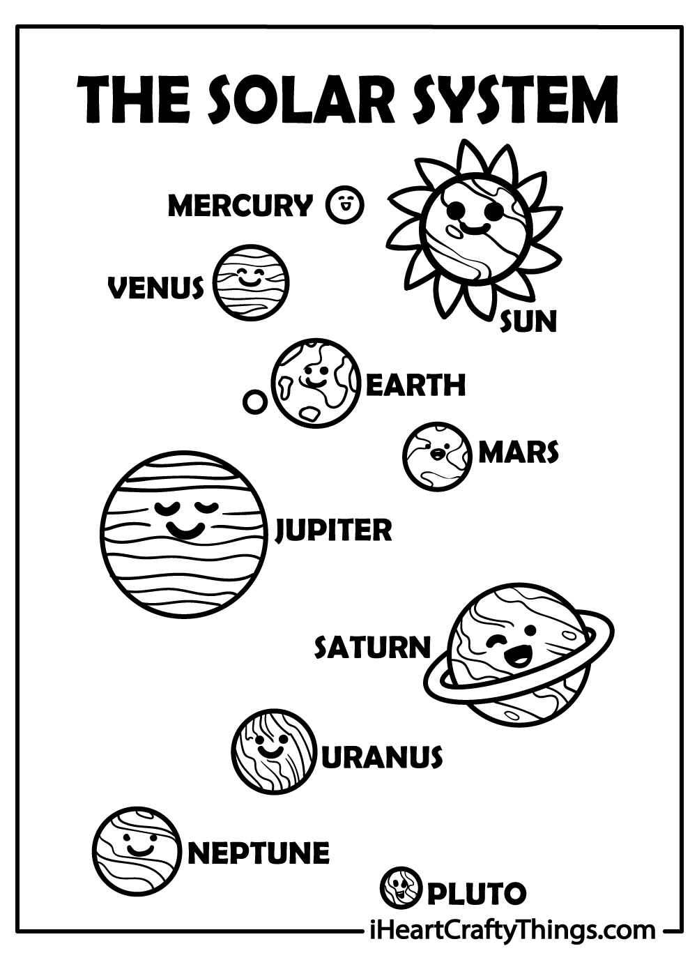 new solar system coloring pages