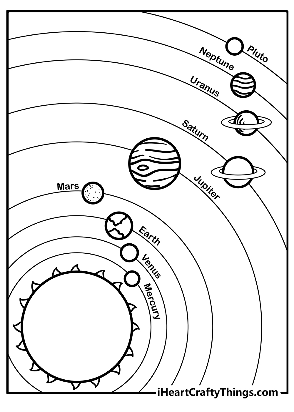 Solar System Coloring Pages for adults free printable