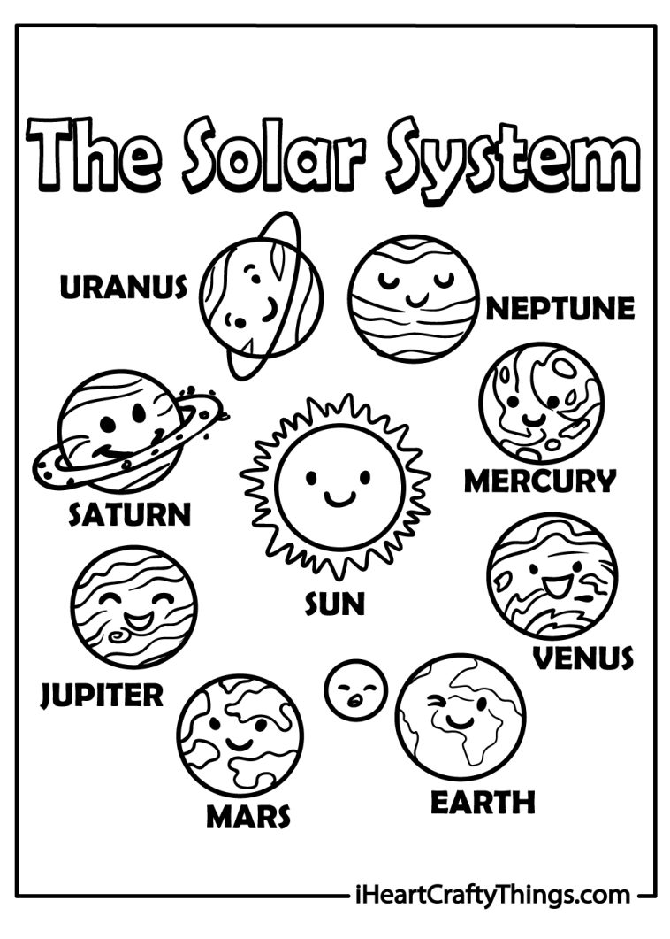 Solar System Coloring Pages (100% Free Printables)