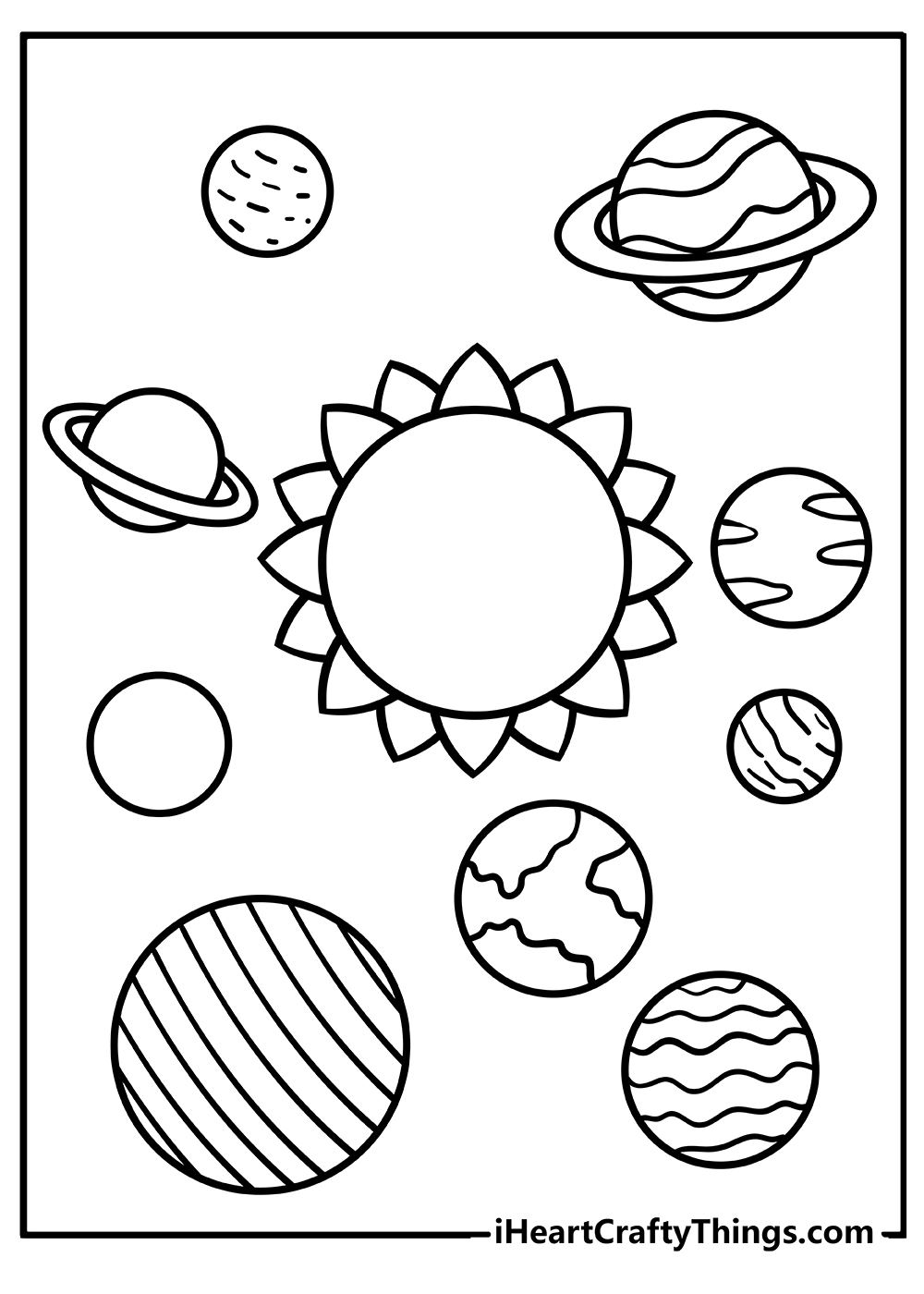 Solar System Coloring Book free printable