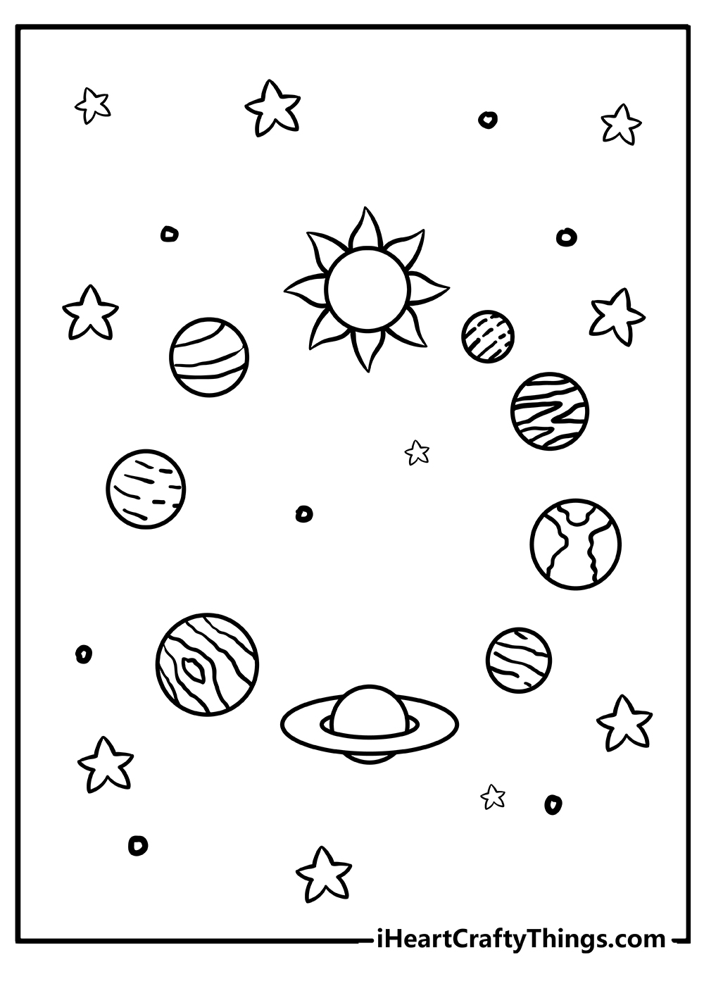 Solar System Coloring Book for adults free download