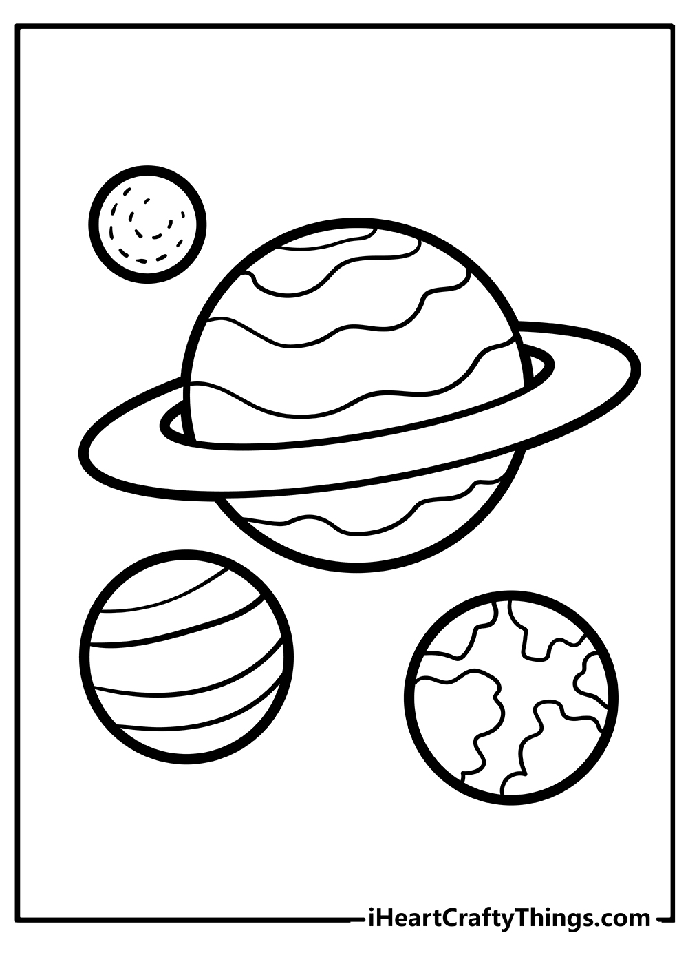 Solar System Coloring Original Sheet for children free download