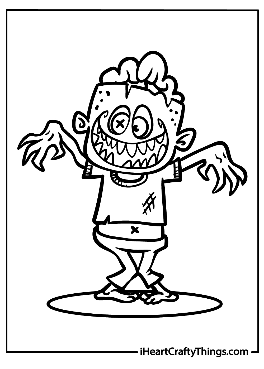 new spooky coloring printable