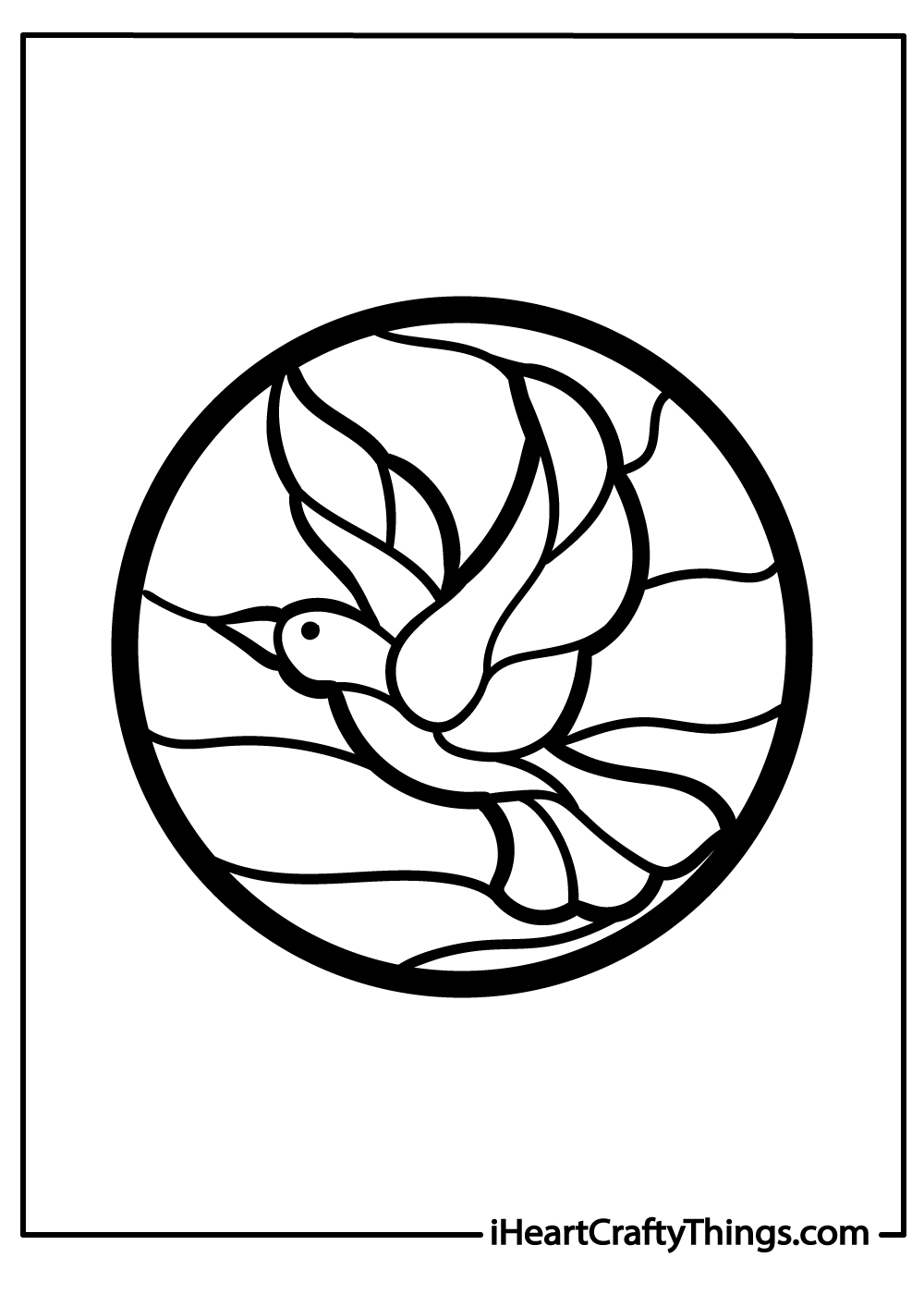 stained glass coloring pages spring