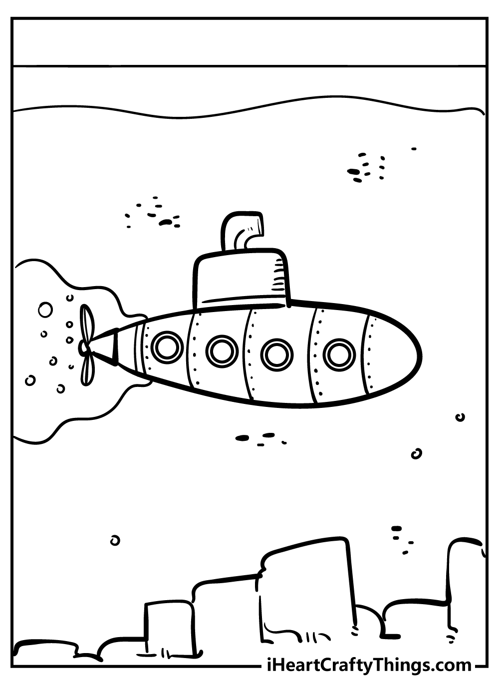 Submarine Coloring Book for adults free download