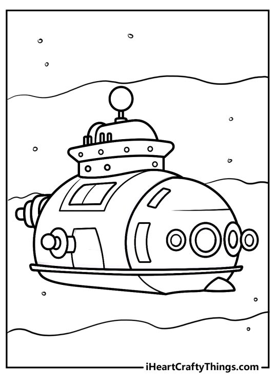 Submarine coloring pages