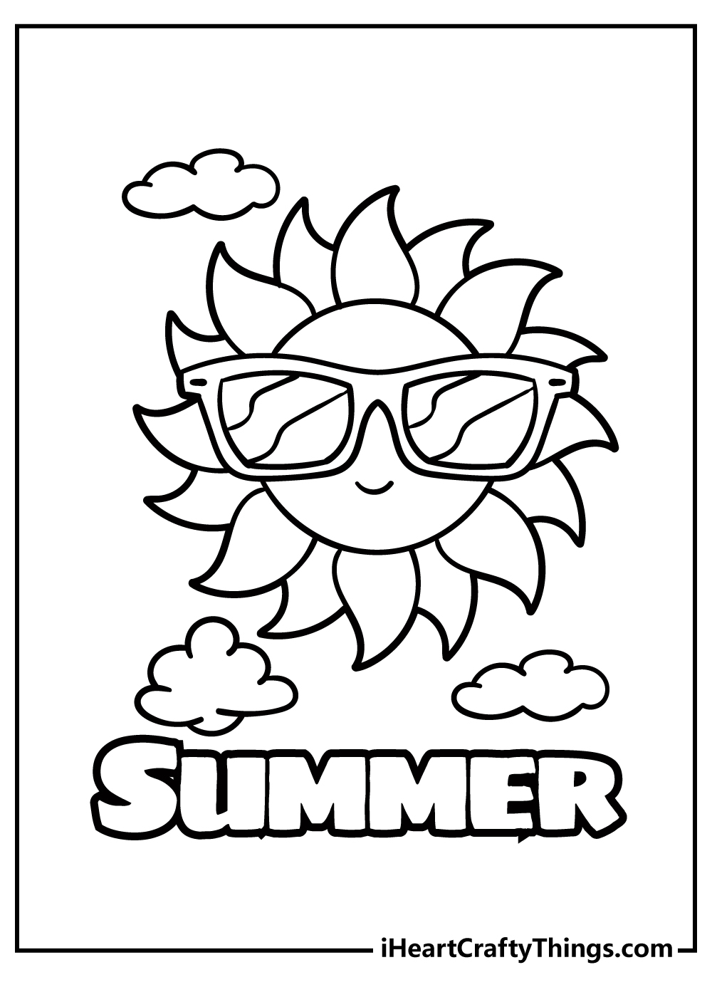 Summer Coloring Pages for kids free download