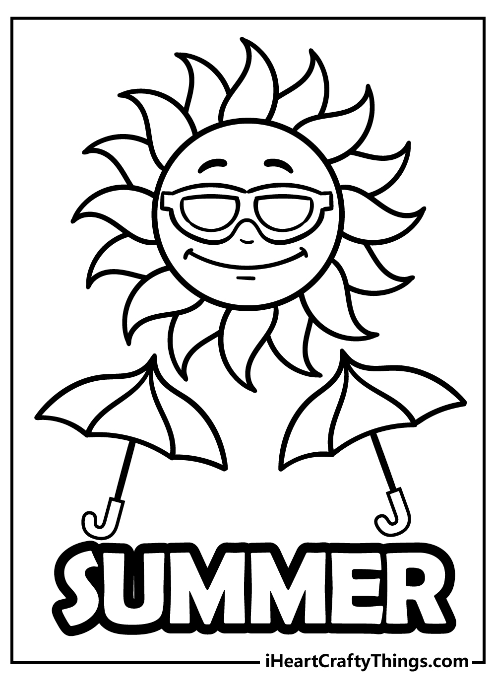 Summer Coloring Book for adults free download