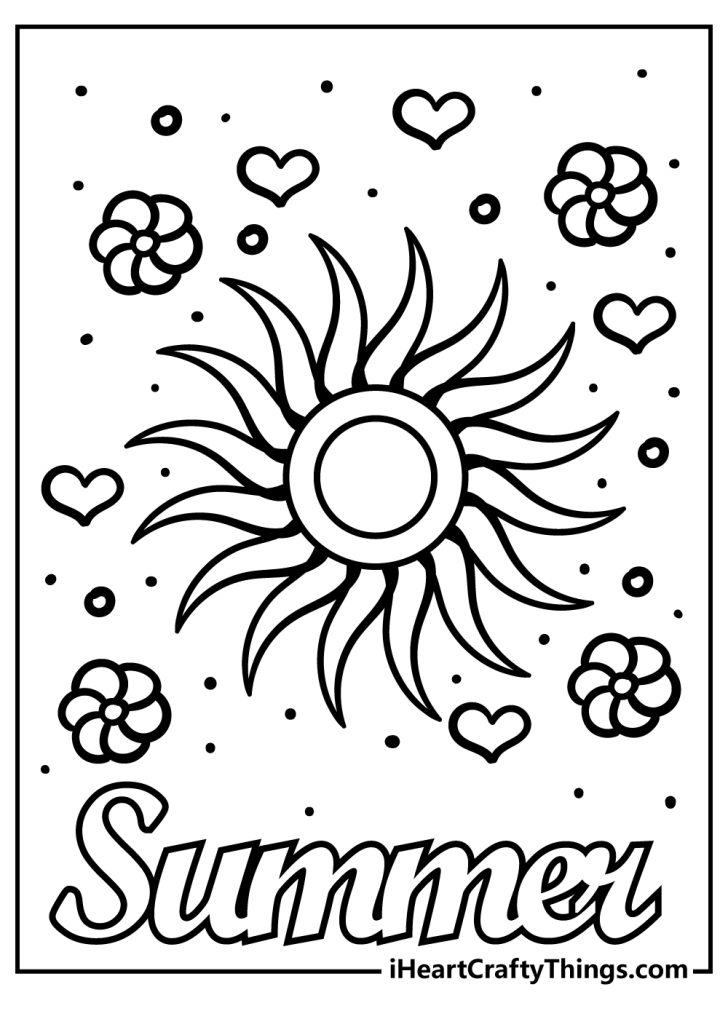 45 Summer Coloring Pages (Free To Print Detailed PDF Sheets)