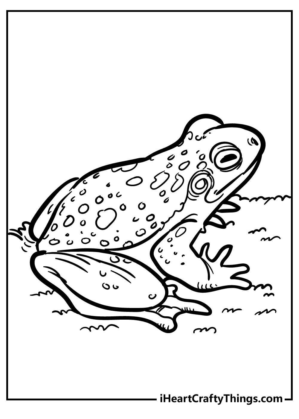 Toad Coloring Pages for preschoolers free printable