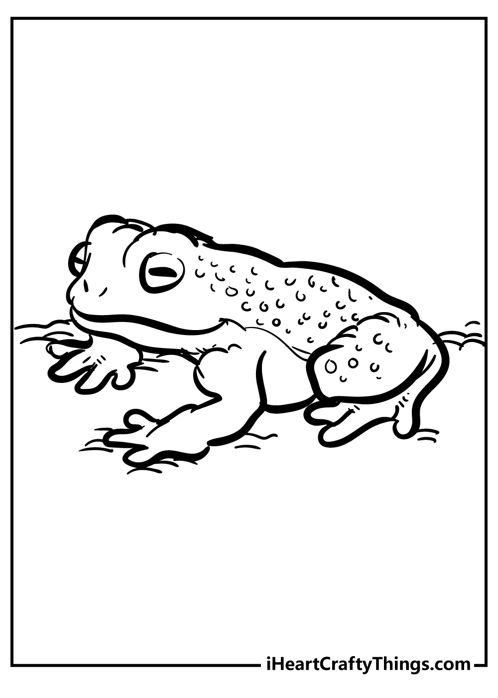 Toad Coloring Book free printable