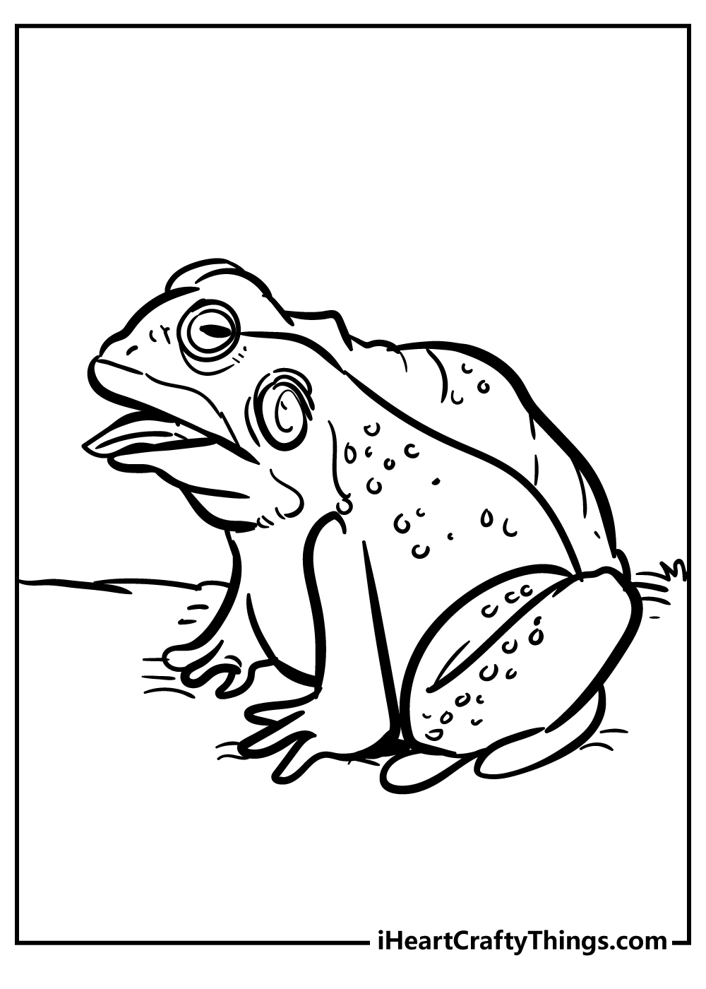 Toad Coloring Original Sheet for children free download