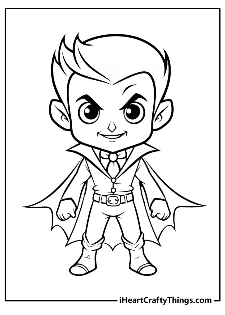 Vampire Coloring Pages (100% Free Printables)