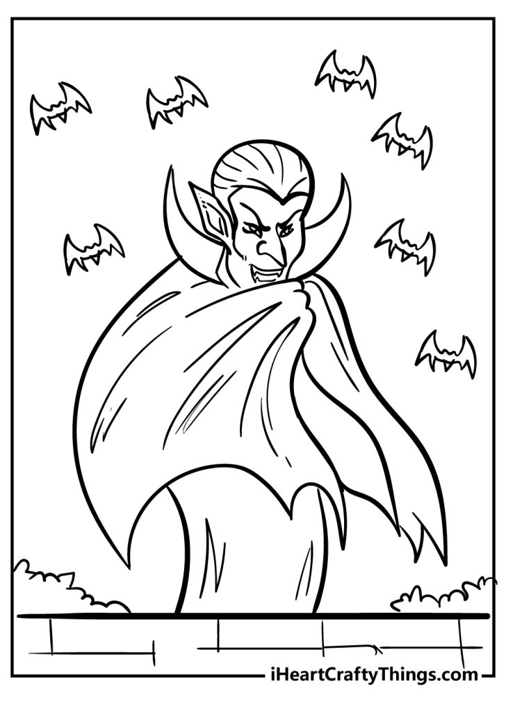 15 Vampire Coloring Pages (100% Free Printables)