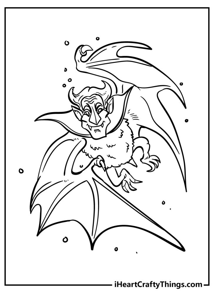 Vampire Coloring Pages (100% Free Printables)