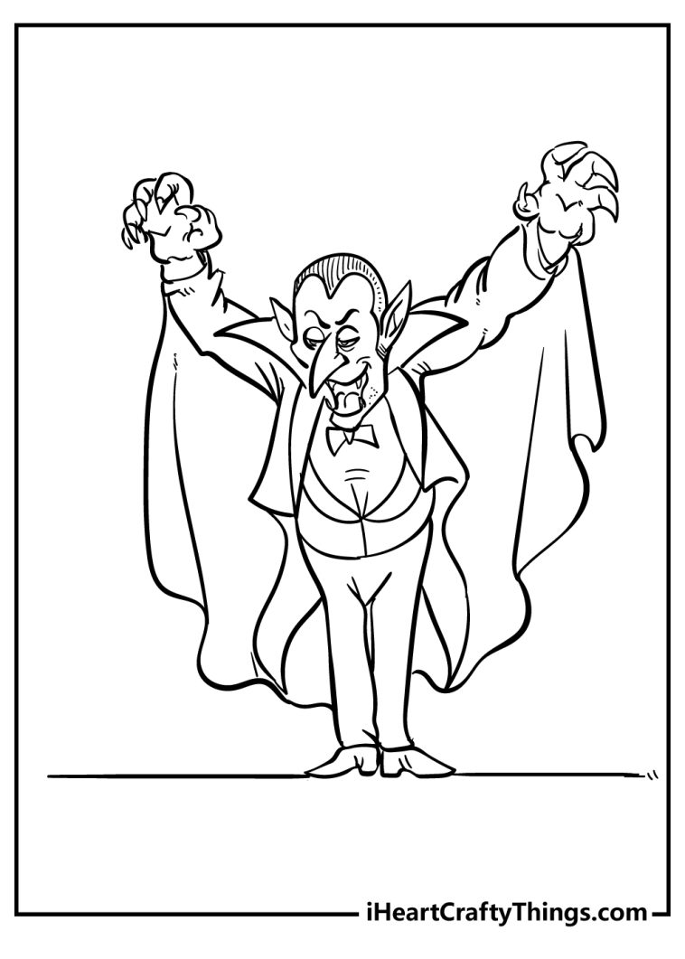 Vampire Coloring Pages (100% Free Printables)