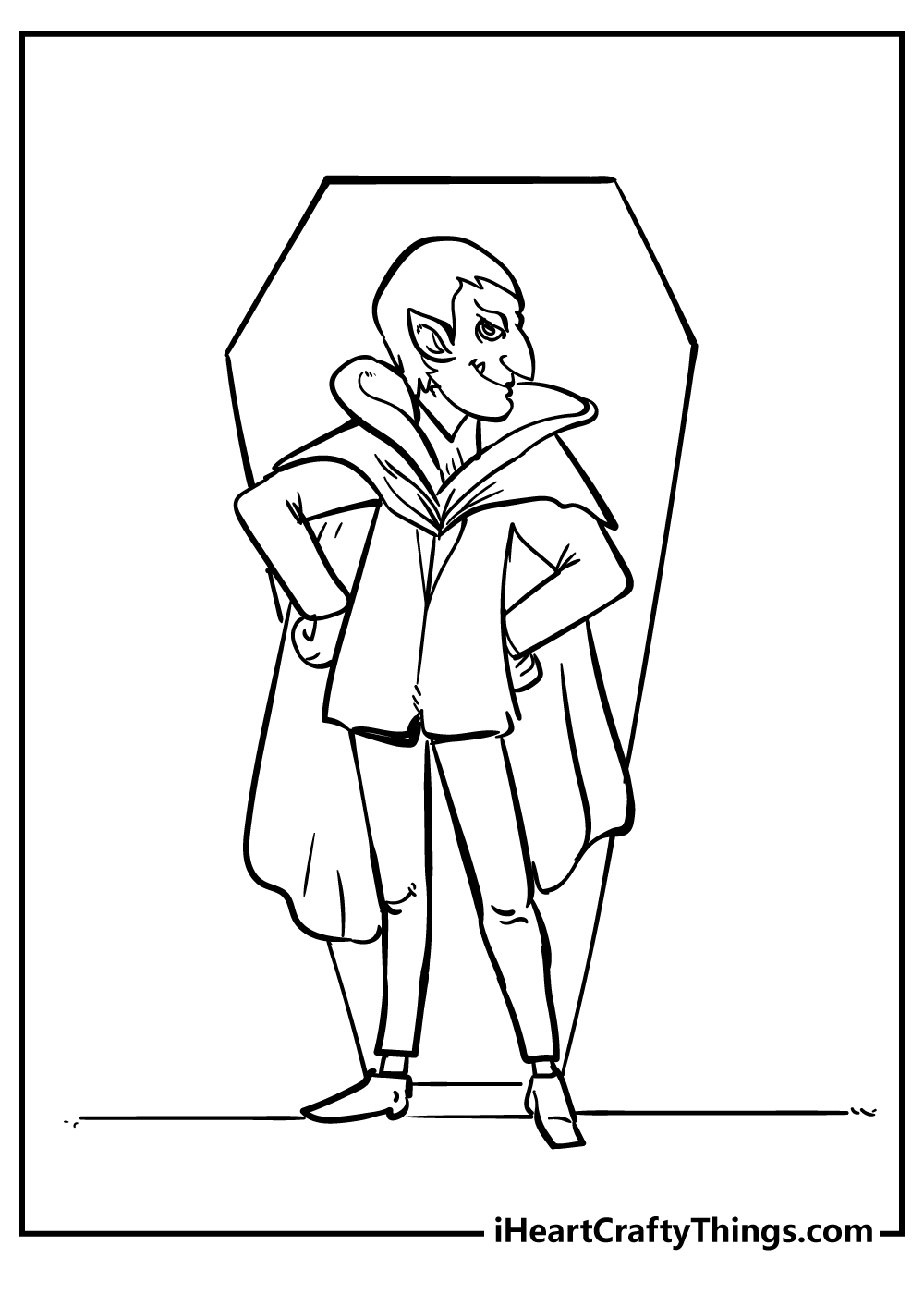 Vampire Coloring Sheet for children free download