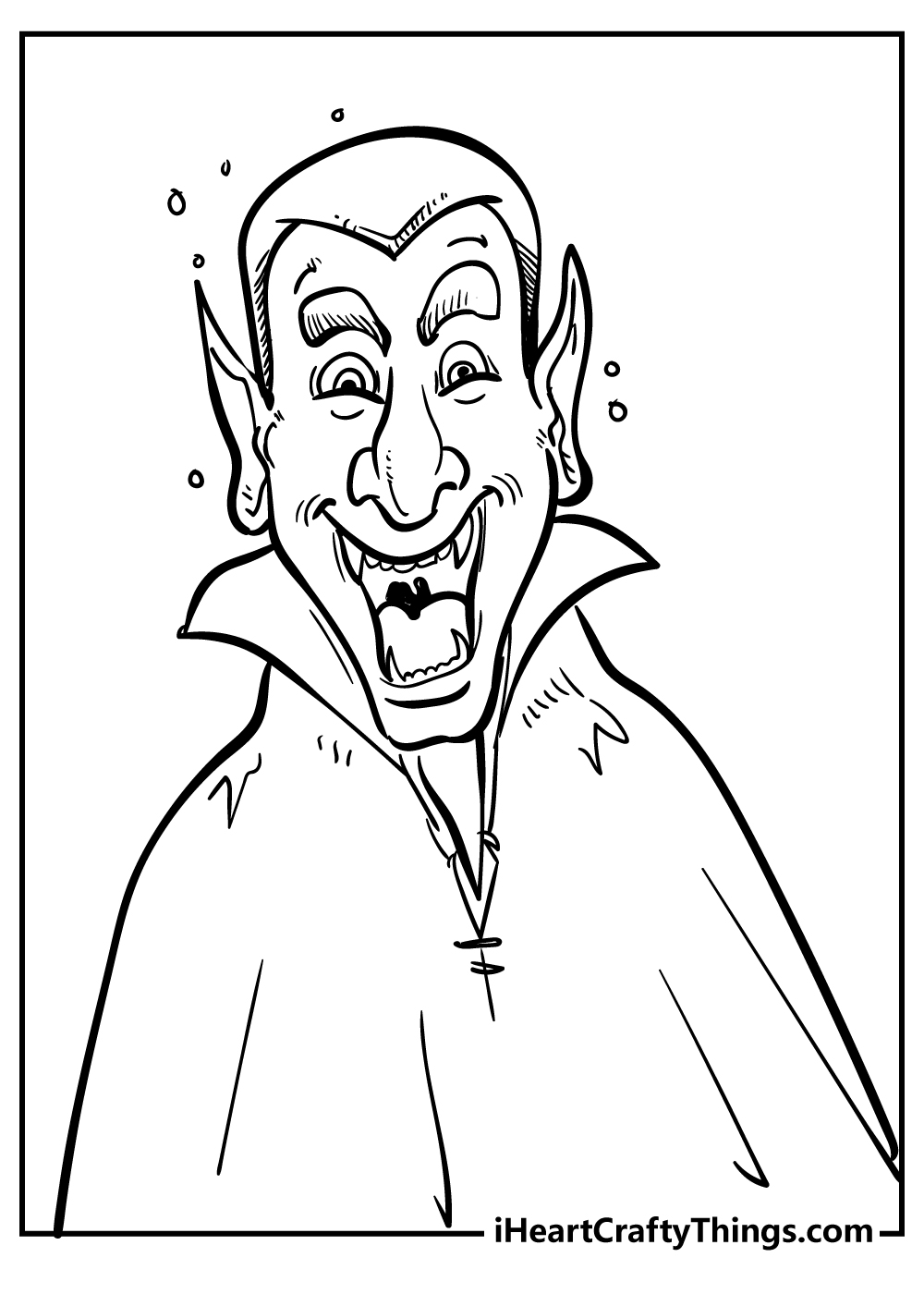 vampire teeth coloring page