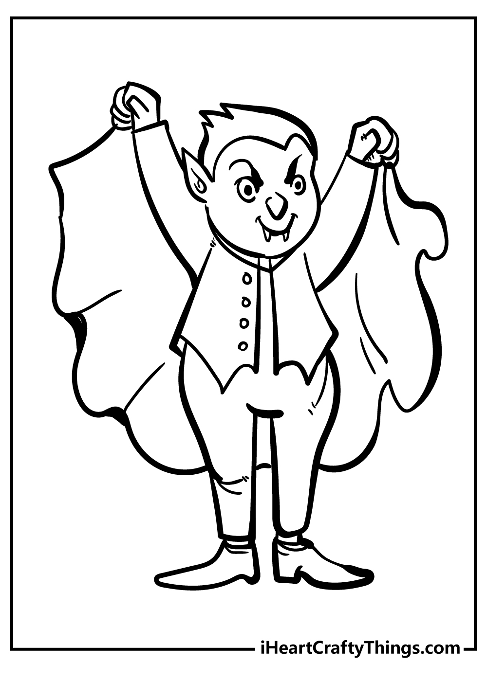 Vampire Coloring Original Sheet for children free download