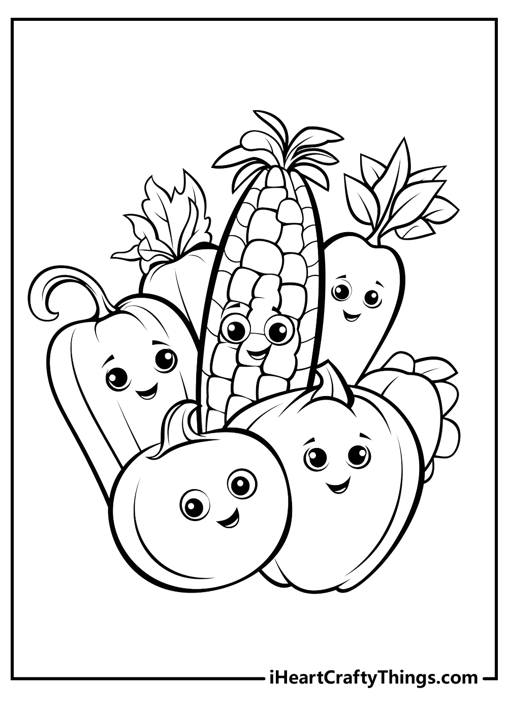 Vegetable Coloring Pages (15 Free Printables)