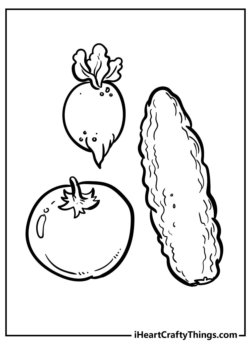 Vegetables Coloring Pages for kids free download