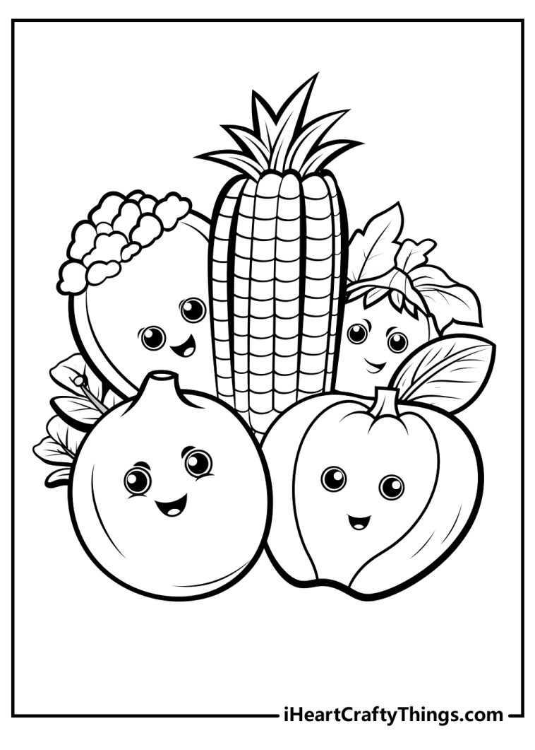 Vegetables Coloring Pages (100% Free Printables)