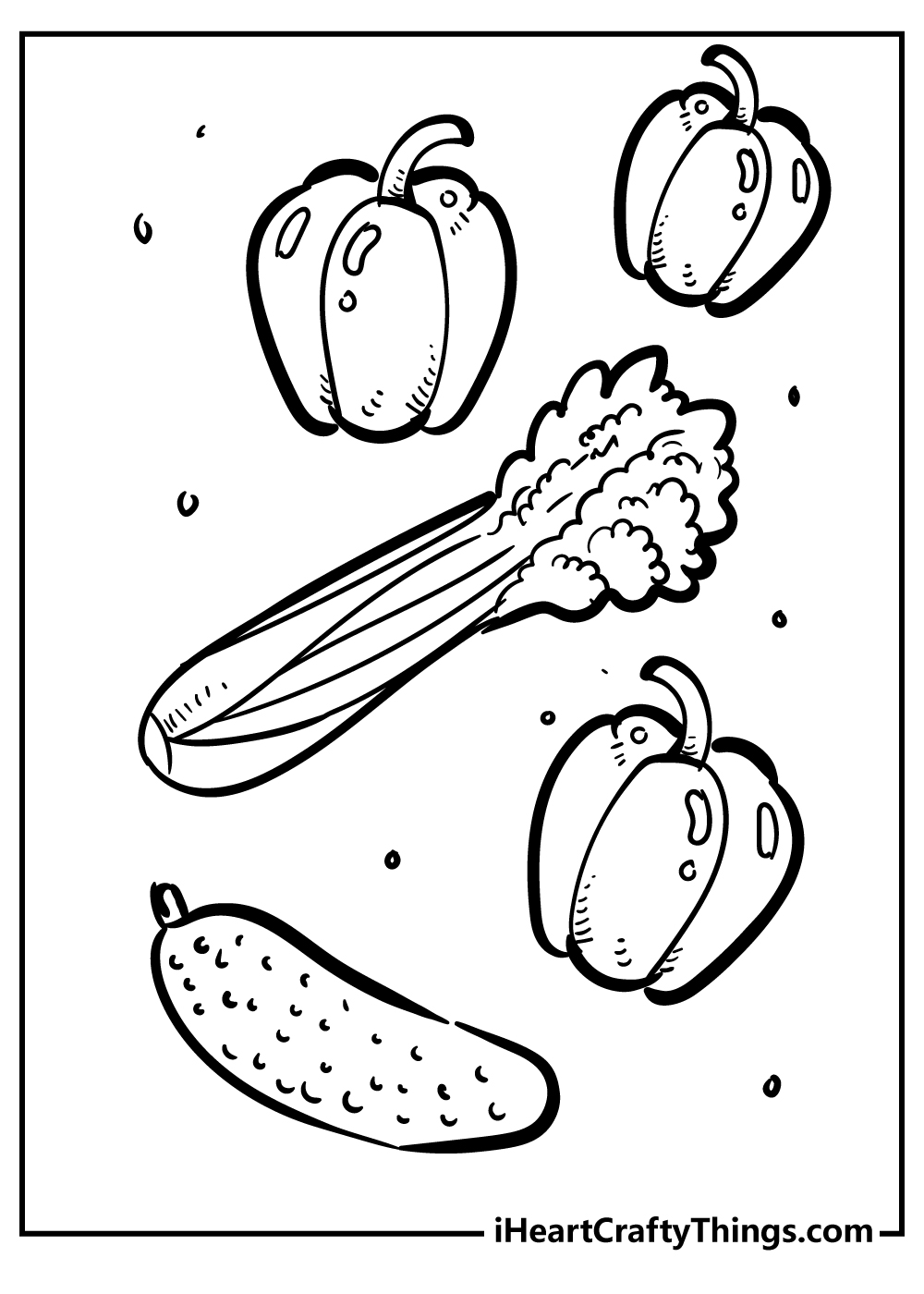 vegetables drawing for colouring