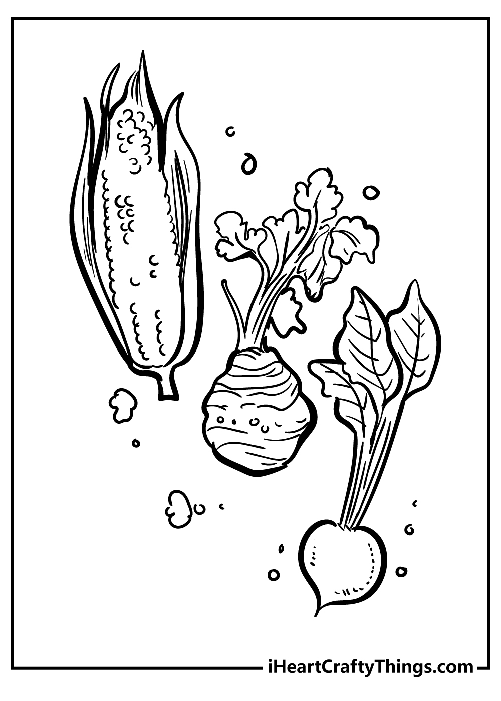 Vegetables Coloring Pages free pdf download