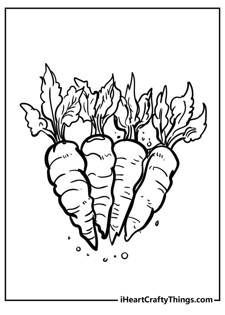 Vegetables Coloring Pages (100% Free Printables)