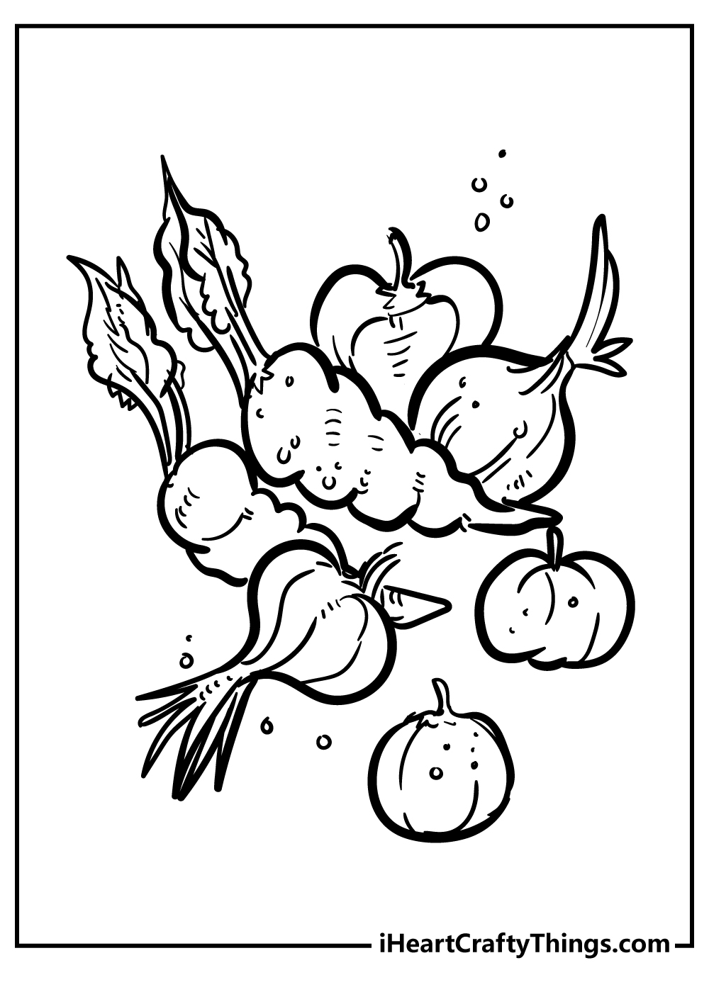Vegetables Coloring Book for adults free download