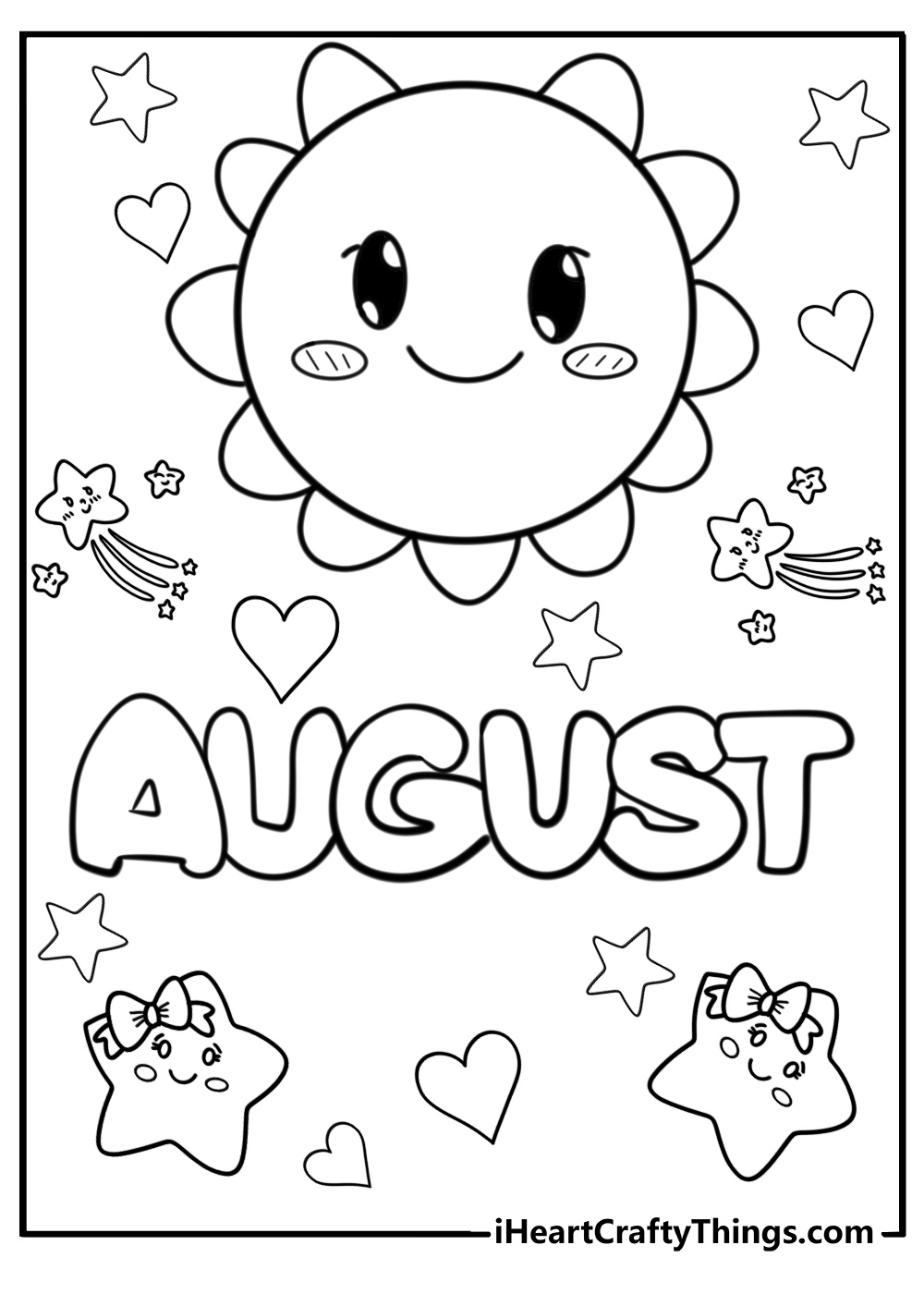 August coloring sheet