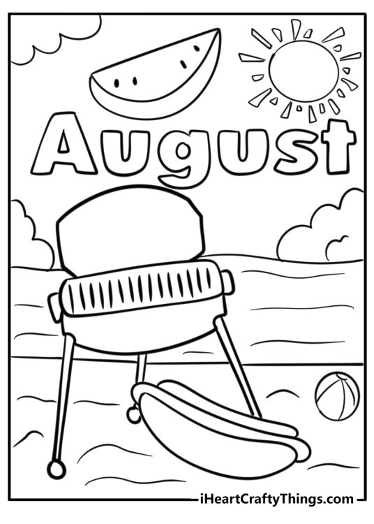August coloring pages