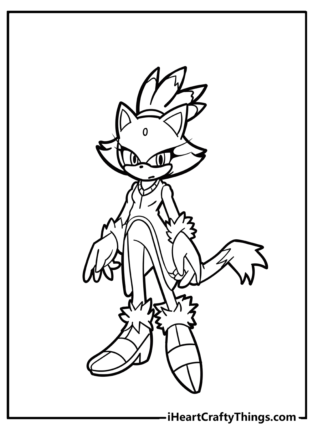 sonic the hedgehog blaze coloring pages