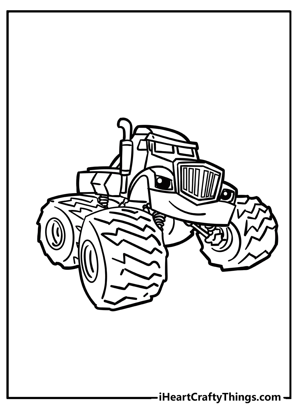 Blaze Coloring Sheet for children free download