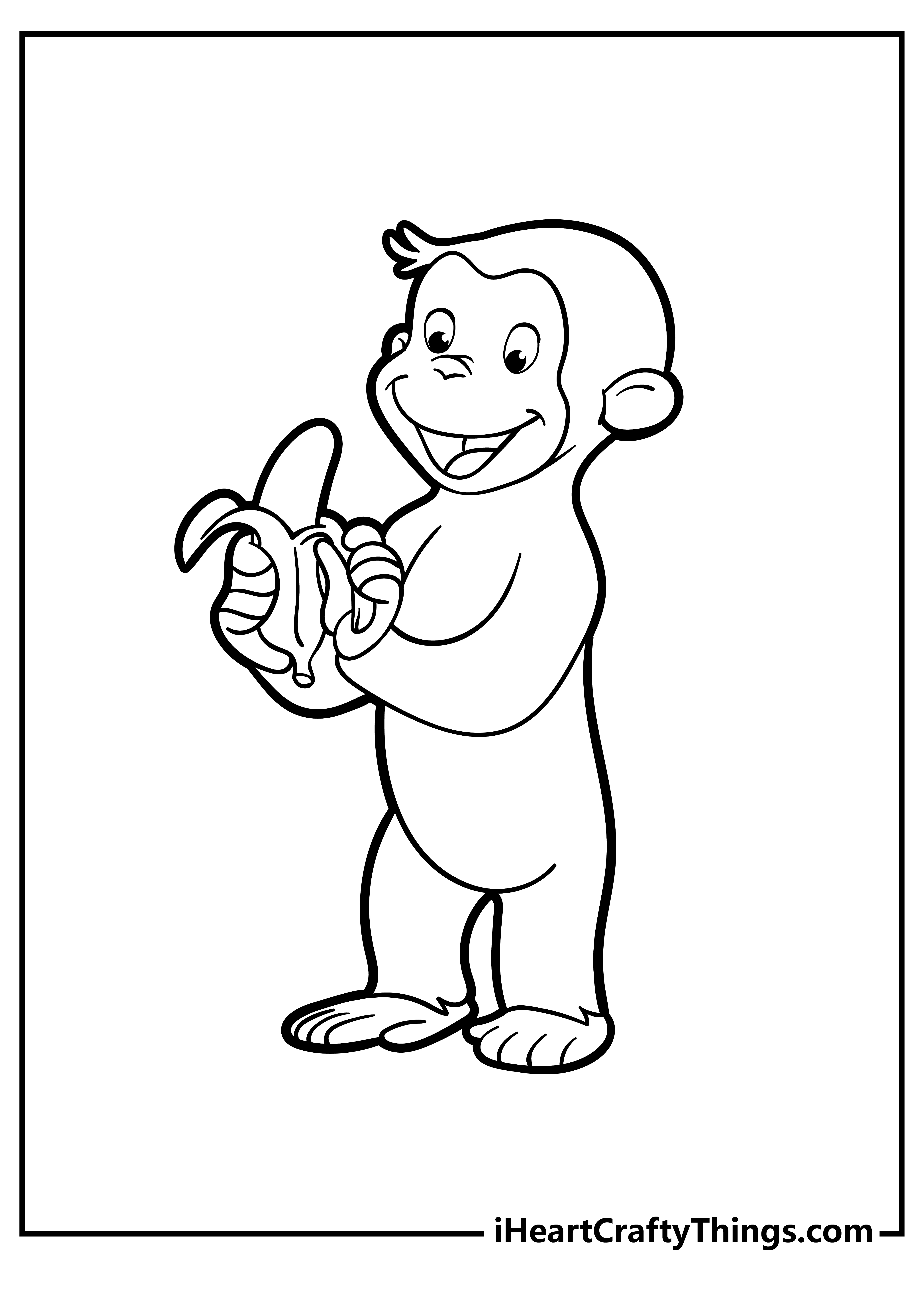 Curious George Coloring Pages for kids free download