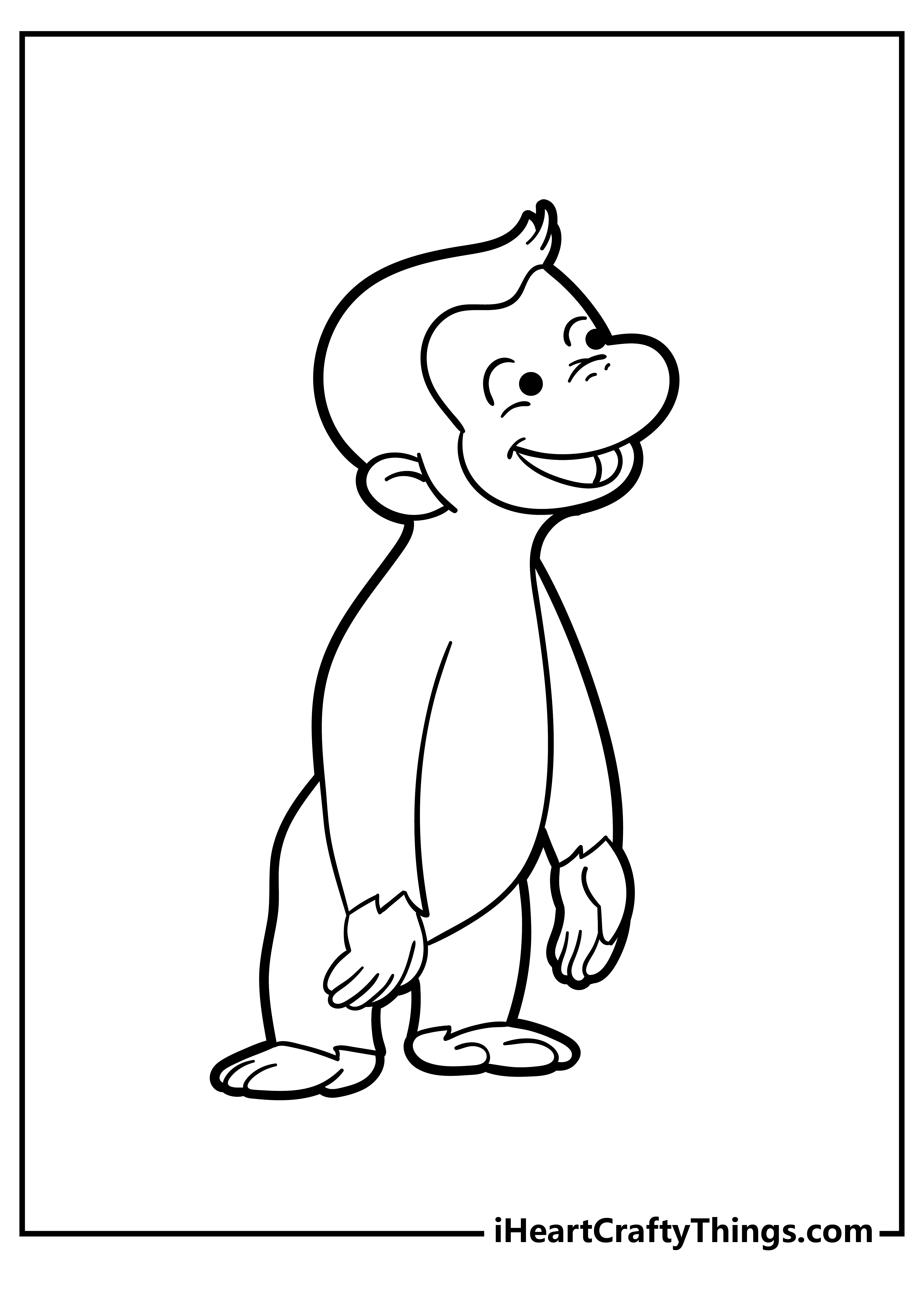 Curious George Coloring Pages for adults free printable