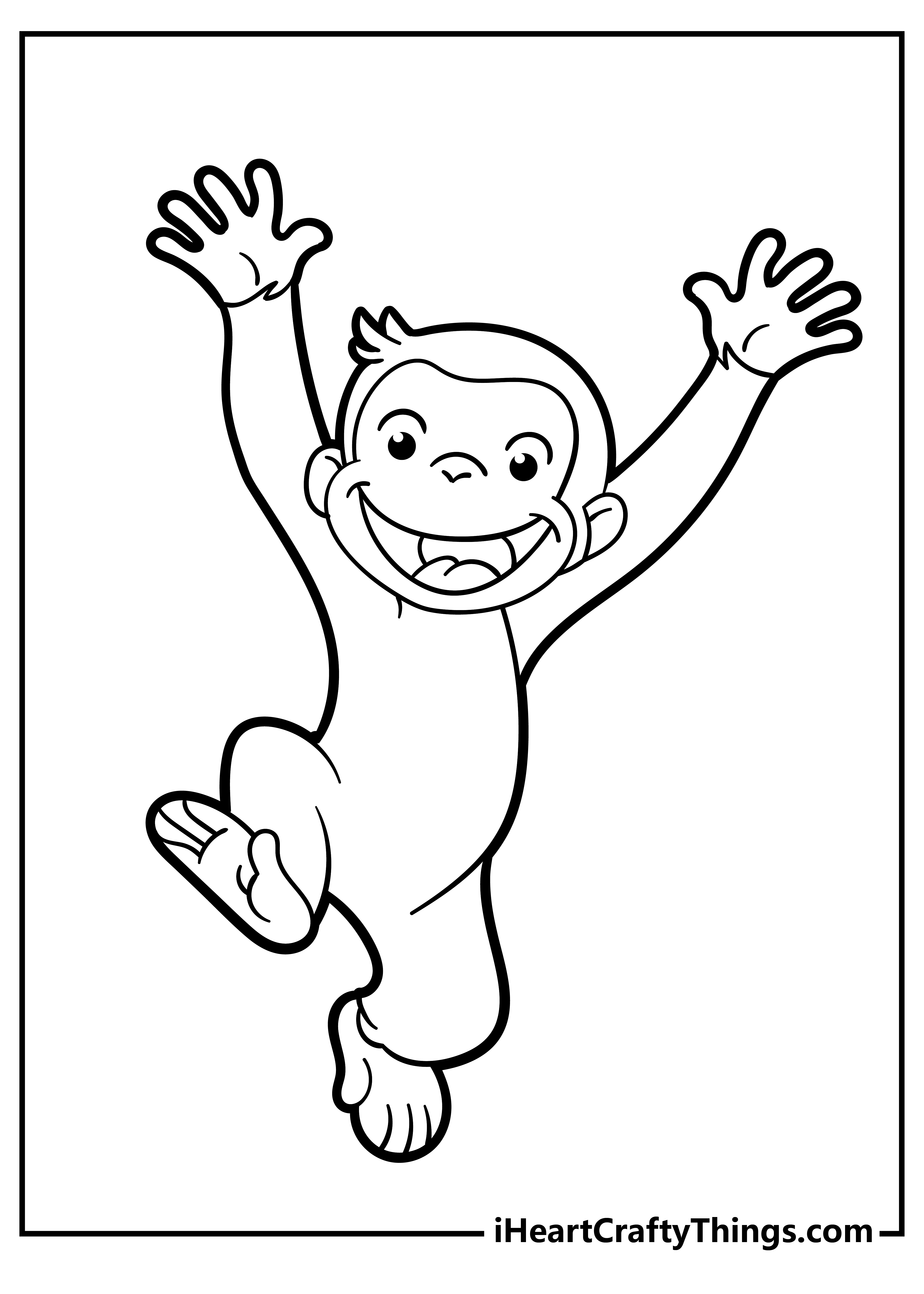 Curious George Coloring Pages for preschoolers free printable