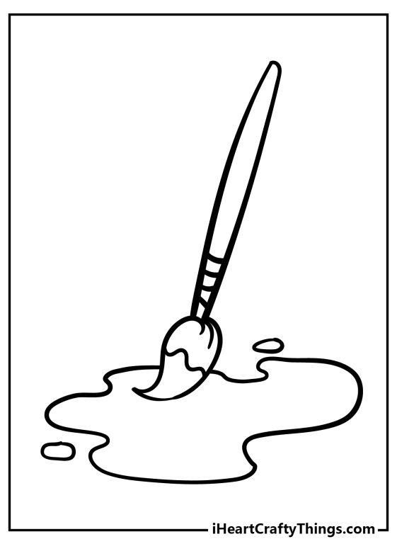 Painting Coloring Pages (100 Free Printables)