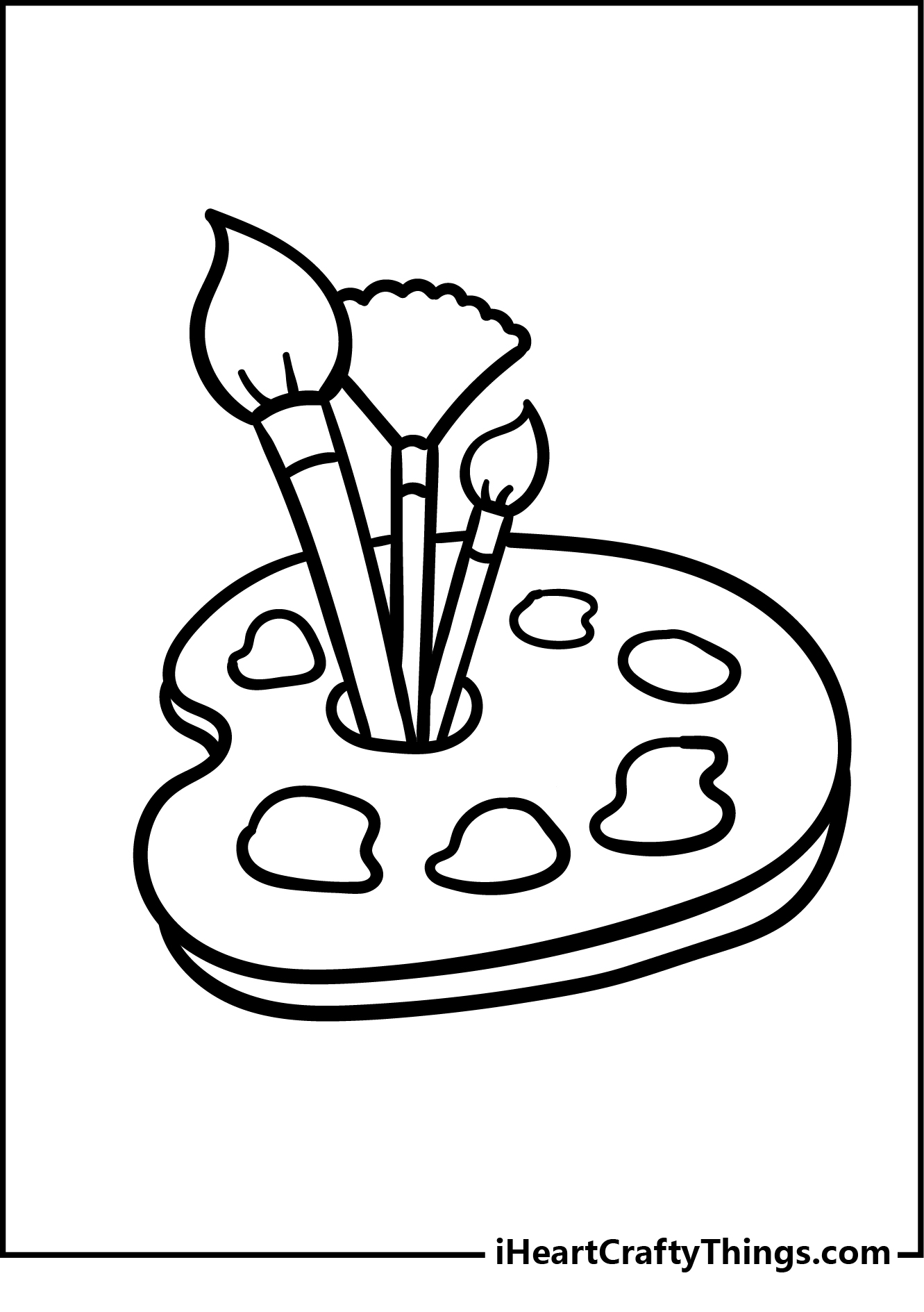 Paint Brush Coloring Page - Home Interior Design