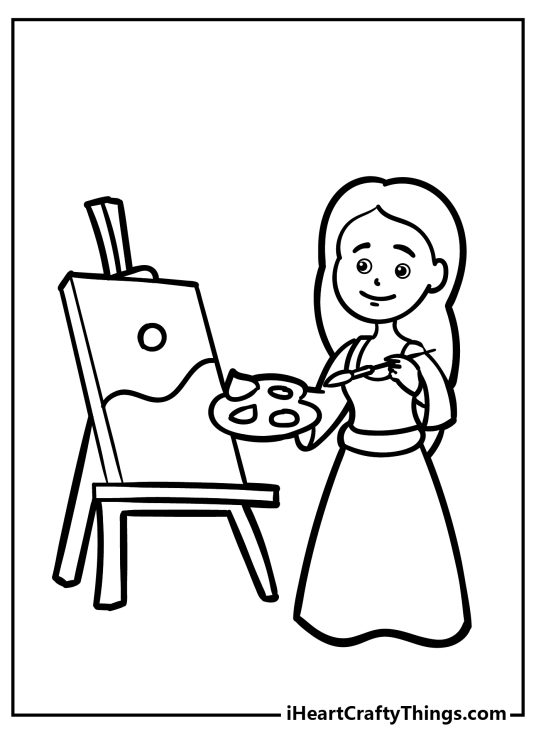 Painting Coloring Pages (100% Free Printables)