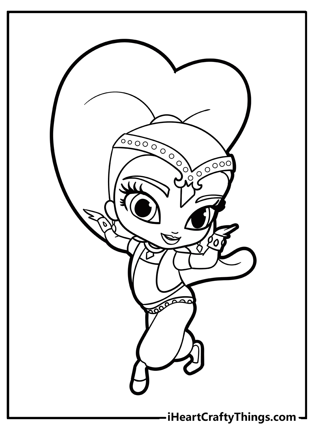 Shimmer and Shine Coloring Pages for kids free download