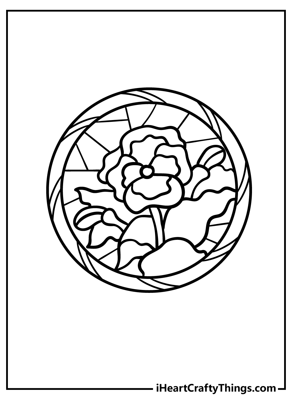 Stained Glass Easy Coloring Pages