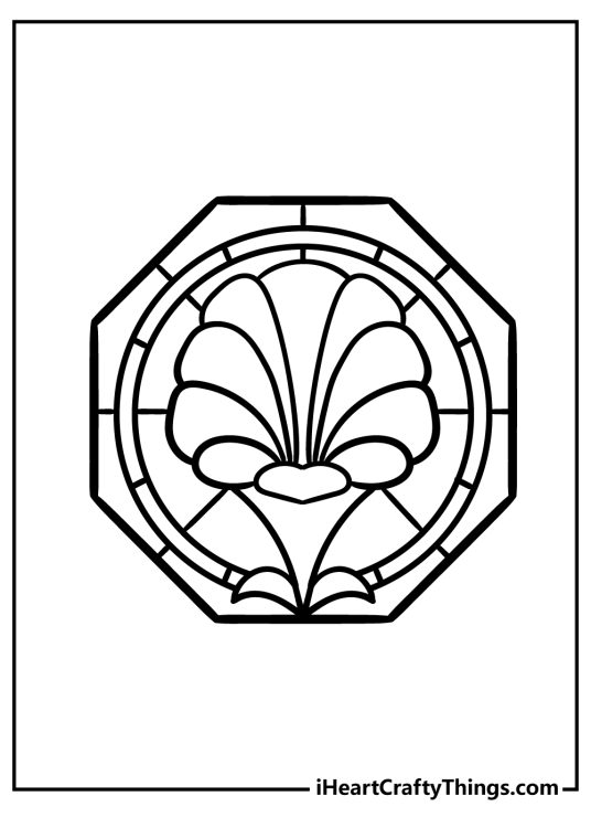 Stained glass coloring pages