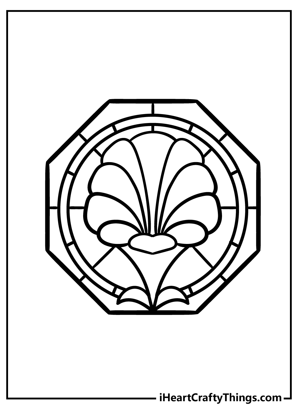 free stained glass coloring book pages