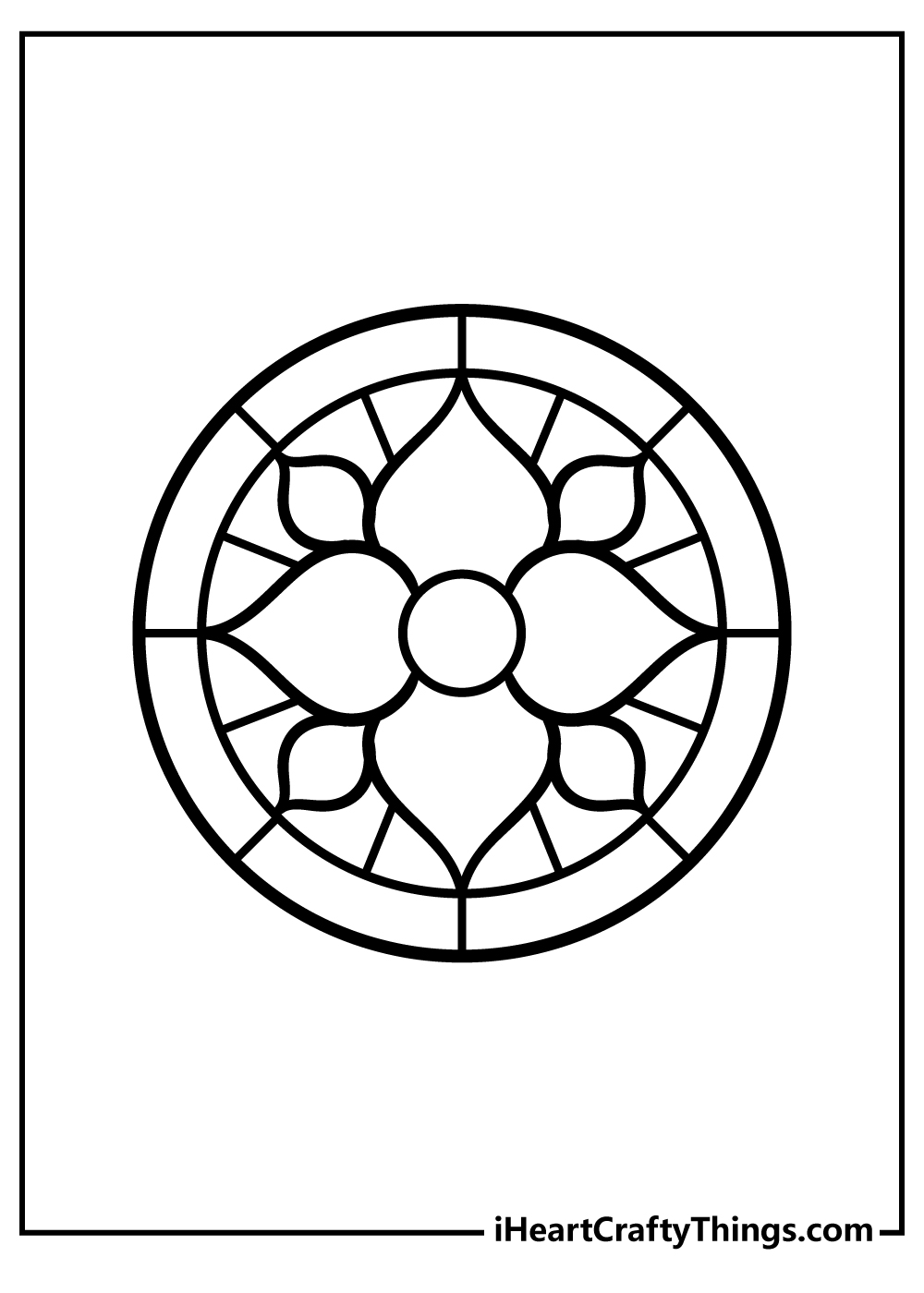 Stained Glass Coloring Book free printable