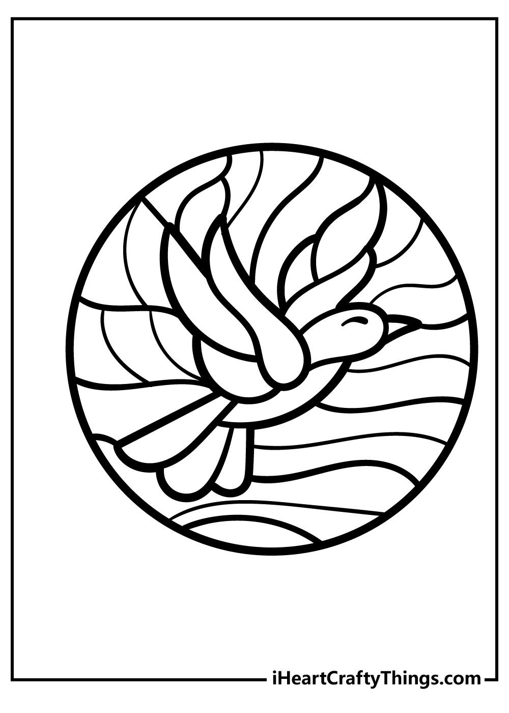 Stained Glass Coloring Sheet for children free download