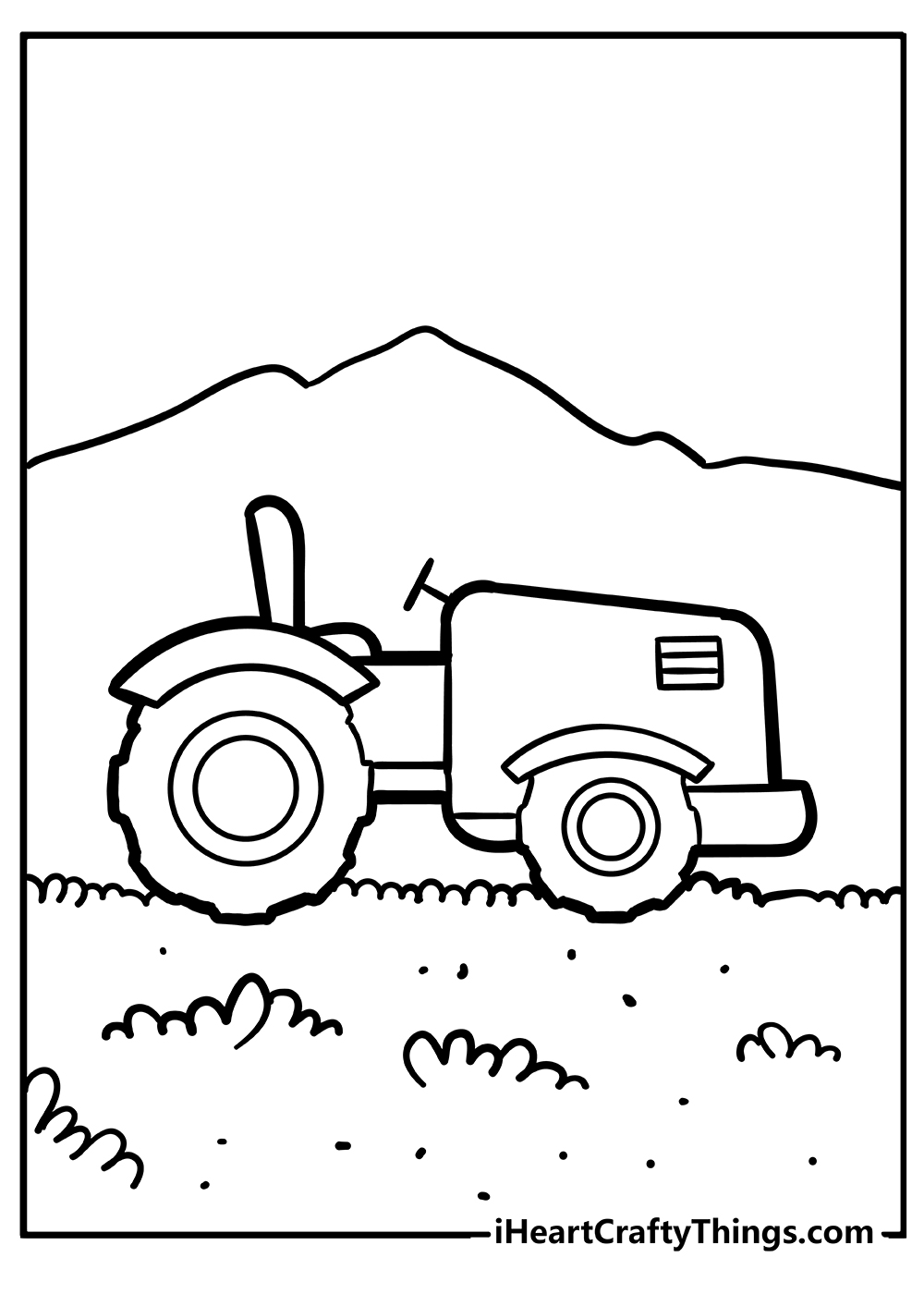Tractor Easy Coloring Pages