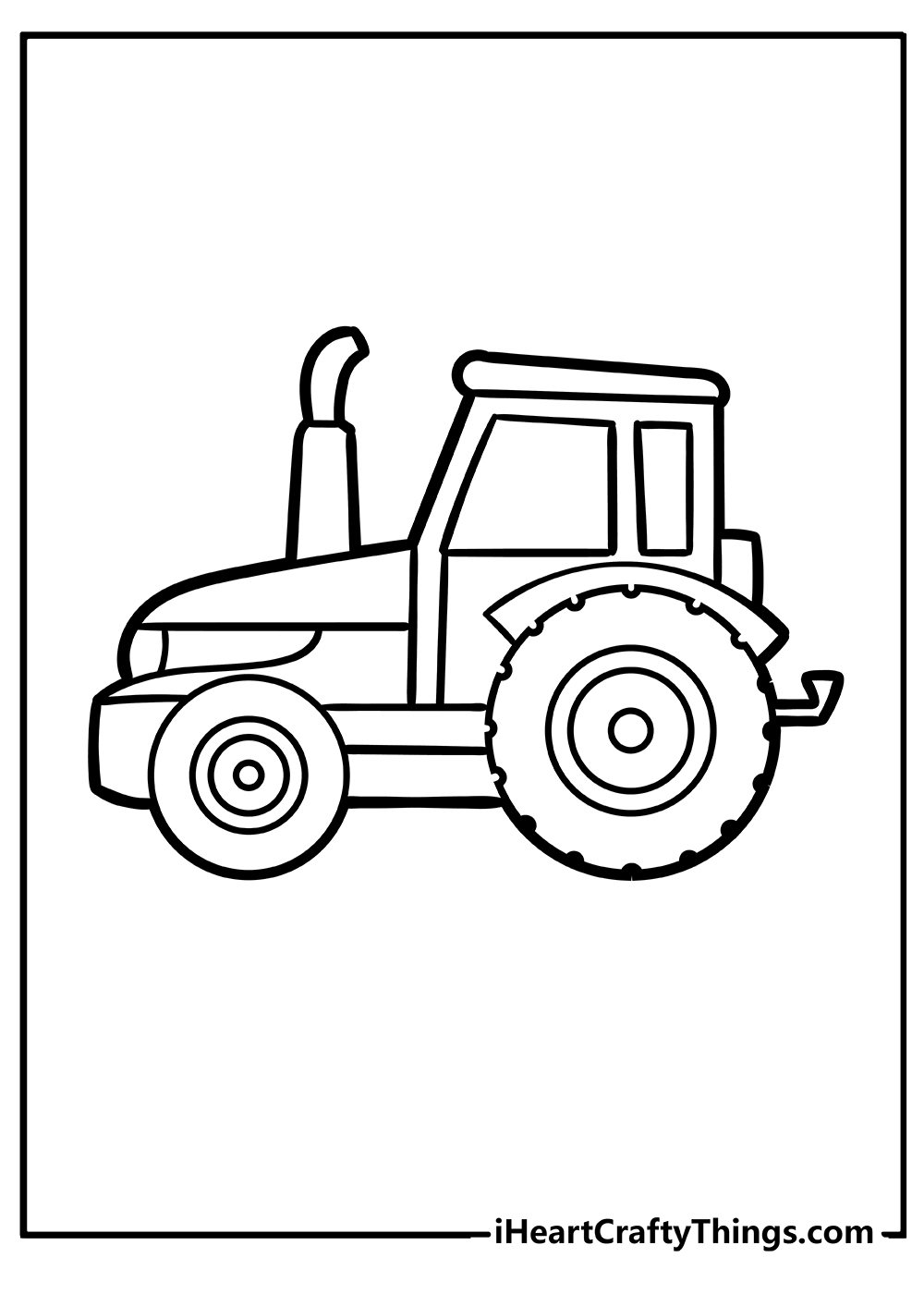 Tractor Coloring Book free printable