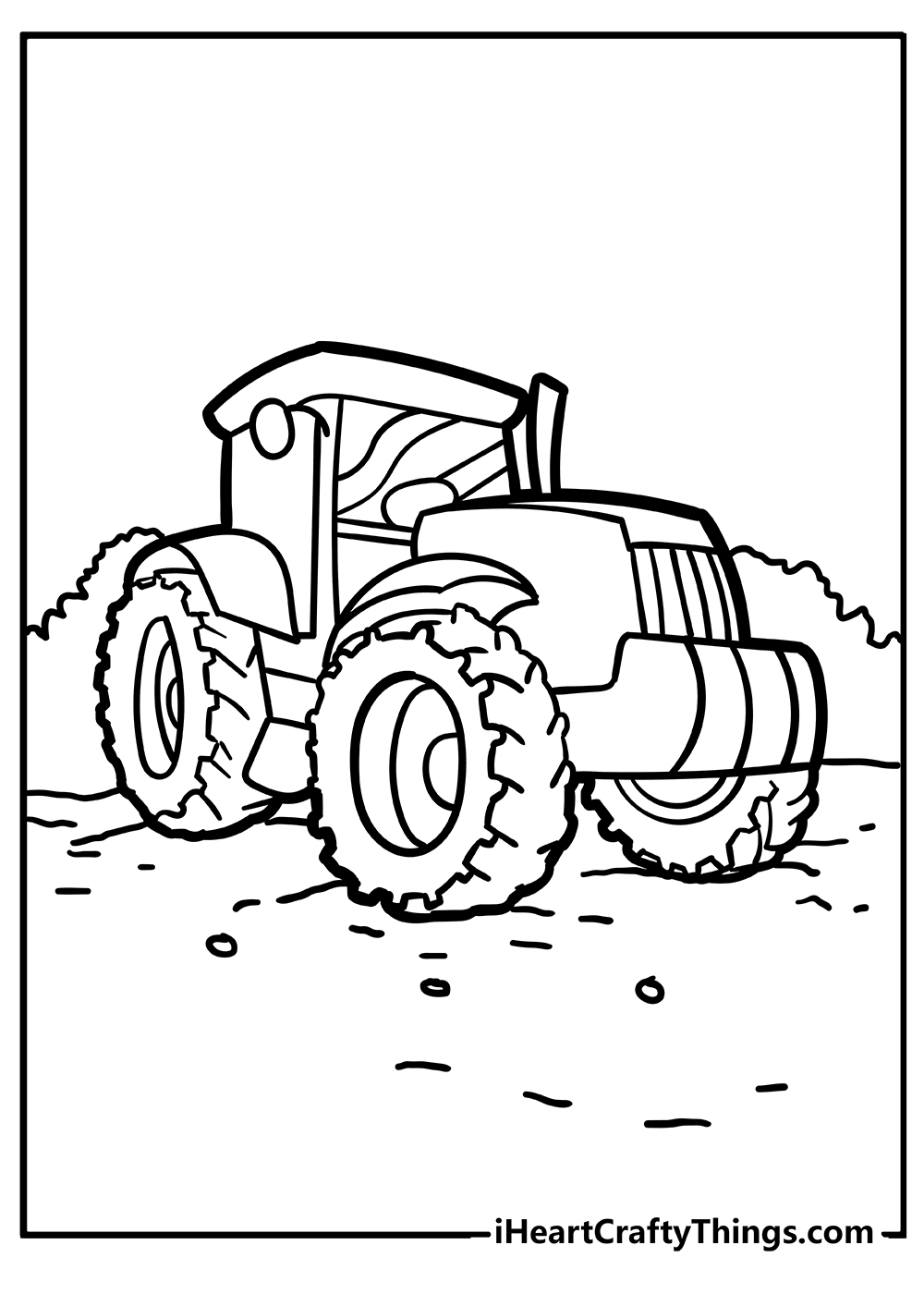 Tractor Coloring Sheet for children free download
