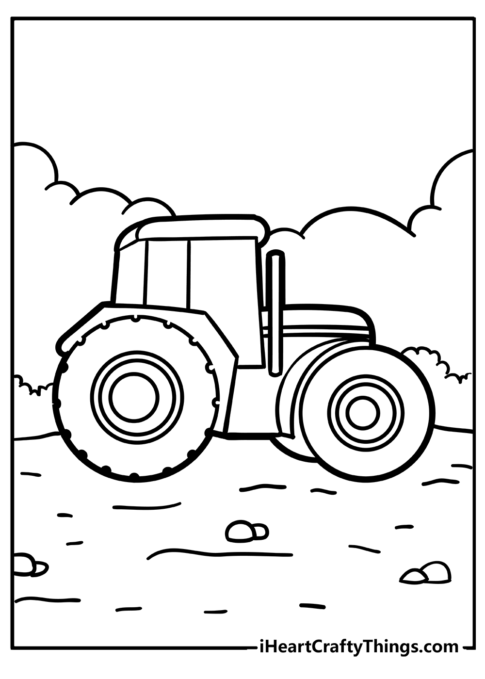 Tractor Coloring Book for adults free download